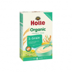 HOLLE ekologi&scaron;ka trijų grūdų ko&scaron;ė be glitimo kūdikiams, nuo 6 mėn., LT-EKO-001, 250 g