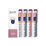 ROYAL DENTA dantų &scaron;epetėlių su aukso &scaron;ereliais rinkinys SUPER SOFT GOLD, 4 vnt.