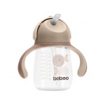 BABOO gertuvė su silikoniniu &scaron;iaudeliu, 260 ml, Au Naturale, 9+ mėn, 1 vnt.