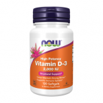 NOW vitaminas D-3 2000, 120 mink&scaron;tų kapsulių