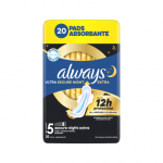 Higieniniai paketai ALWAYS Ultra Secure Night Extra, S5, 20 vnt., 20 vnt.