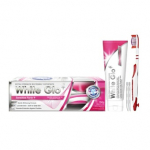 WHITE GLO dantų pasta jautriems dantims SENSITIVE FORTE+, 150 g+Dantų &scaron;epetėlis ir 8 dantų krap&scaron;tukai