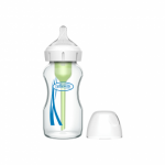 DR.BROWN'S stiklinis buteliukas OPTIONS+ plačiu kakleliu, 270ml, 1 buteliukas+Valymo &scaron;epetėlis