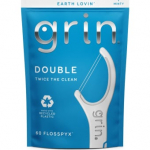 GRIN, DOUBLE, tarpdančių siūlas/dantų krap&scaron;tukas, 60 vnt.