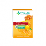VITA-LAB kietosios pastilės gerklei Propolis+Imbieras+ Vitaminas C, 12 kietų pastilių