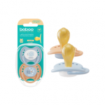 BABOO&reg; Calmy lateksinis apvalus čiulptukas su sterilizavimo dėžute, Blue Haze, 6+ mėn, 2 vnt.