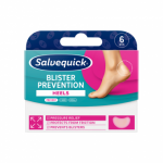 SALVEQUICK &bdquo;Blister prevention&ldquo; pūslių prevencijos pleistrai kulnams, 6 vnt.