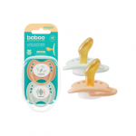 BABOO&reg; Calmy lateksinis ortodontinis čiulptukas (2 vnt) su sterilizavimo dėžute, Peachy Keen, 0+ mėn, 2 vnt.