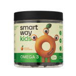 SMART WAY KIDS apelsinų skonio žuvų taukų ir vitaminų kompleksas, 60 guminukų