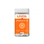 LIVOL Vitaminai C+D, 60 dengtų tablečių