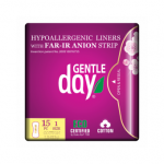 GENTLEDAY ekologi&scaron;ki kasdieniai įklotai su anijonų juostele FAR-IR ANION MINI, LT-EKO-001, 15 vnt.