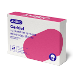 AMBIO GERKLEI SU ISLANDINE KERPENA 80 mg (MI&Scaron;KO UOGŲ SKONIO), 24 mink&scaron;tosios pastilės
