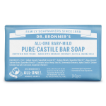 DR. BRONNER&rsquo;S BABY-MILD, ekologi&scaron;kas &scaron;velnus muilas kūdikiams be eterinių aliejų, 140 g