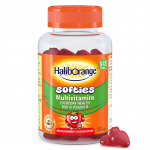 Haliborange Multivitamins Softies Strawberry, bra&scaron;kių skonio multivitaminų guminukai, 60 guminukų