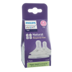 PHILIPS AVENT, silikoninis žindukas "Natural Response", (4 srauto. greita tėkmė), nuo 3 mėn., SCY964/02, 2 vnt.