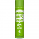 DR. BRONNER'S LEMON-LIME, ekologi&scaron;kas lūpų balzamas su citrinos ir laimų eteriniais aliejais, 4 g