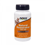 NOW Natural Resveratrol 200mg 60 Veg. Kapsulių