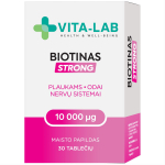VITA-LAB BIOTINAS STRONG, 10000 &micro;g, 30 tablečių