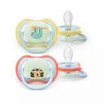 Čiulptukas Avent silikoninis nuo 0-6 mėn. N2 &bdquo;Ultra air Naktinis&ldquo; SCF376/24 (Philips AVENT)
