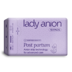 LADY ANION, paketai po gimdymo su anijonų juostele, 340mm, 10 vnt.
