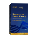 LONGEVITY Resveratrol Extra, 500 mg, 60 kapsulių