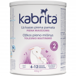 KABRITA&reg; 2 nuo 6-12 mėn. Tolesnio maitinimo adaptuotas ožkos pieno mi&scaron;inys, padedantis palaikyti normalią vi&scaron;kinimo sistemos funkciją. 400g.