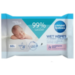 CANPOL BABIES 14/200, drėgnos servetėlės kūdikiams ir vaikams 99 % vandens, 60 vnt.