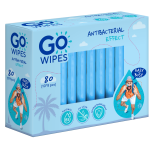 GOWIPES, MINI TRAVEL, drėgnos servetėlės su antibakt.pov&D-pant, 80 vnt.