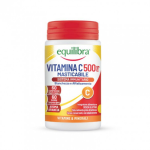 EQUILIBRA Vitaminas C 500 mg, 60 kramtomųjų tablečių