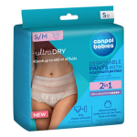 CANPOL BABIES 78/011, vienkartinės kelnaitės su įklotu po gimdymo, 2in1, S/M dydis, 5 vnt.