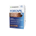 FORCAPIL FORTIFIANT KERATINE+, pažeistiems plaukams ir nagams, 60 kapsulių