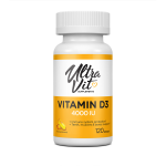 ULTRAVIT D vitaminas D3 4000 TV, 120 mink&scaron;tųjų kapsulių