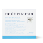 NEW NORDIC MULTIVITAMIN ACTIVE WOMAN, multivitaminai moterims, 90 tablečių