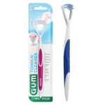 GUM 2 in 1, liežuvio valiklis grandiklis su &scaron;epetėliu, 1 vnt.