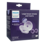 PHILIPS AVENT, didelės krūtų pagalvėlės ir įdėklai laisvų rankų pientraukiui, SCF552/11, 4 vnt.