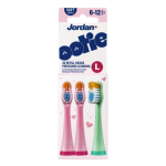 JORDAN, OOTIE, elektrinio dantų &scaron;epetėlio galvutės, L (6-12m.), rožinės, 3 vnt.