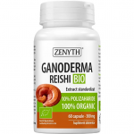 ZENYTH, Maisto papildas &bdquo;Organic Reishi&ldquo;, ekologi&scaron;kas, 60 kapsulių
