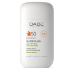 BABĒ SUPER FLUID, apsauginė emulsija riebiai, mi&scaron;riai veido odai, SPF50, 50 ml