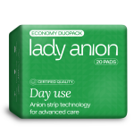LADY ANION, dieniniai paketai su anijonų juostele, 240 mm, 10 vnt.