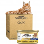 Pa&scaron;tetas katėms su vi&scaron;tiena GOURMET GOLD, 85 g*12vnt.