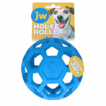JW Hol-ee Roller Medium elastingos gumos žaislas &scaron;unims 11.5cm - Produkto Spalva Mėlyna