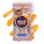 Delickcious kreminiai skanėstai katėms su sardinėmis ir moliūgais, 4x15g