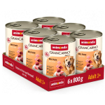 GRANCARNO konservai &scaron;unims Adult su kalakutiena 6x800g