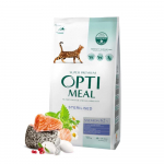 Optimeal Sterilised Salmon  sausas maistas sterilizuotoms katėms su la&scaron;i&scaron;a - Produkto Svoris 10kg