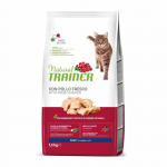 TRAINER NATURAL CAT ADULT CHICKEN sausas maistas katėms su vi&scaron;tiena - Produkto Svoris 1.5kg