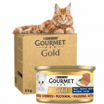 Pa&scaron;tetas katėms su kalakutiena GOURMET GOLD, 85 g *12vnt.