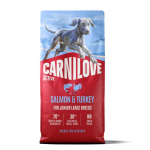 CARNILOVE ACTIVE Dog Salmon & Turkey Junior Large Breeds sausas maistas jauniems &scaron;unims - Produkto Svoris 12kg
