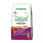 TRAINER NATURAL CAT ADULT STERILISED sausas maistas katėms su kalakutiena - Produkto Svoris 10kg