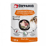 Ontario Herb Chicken with Duck - konservai katėms su vi&scaron;tiena ir antiena, 80g
