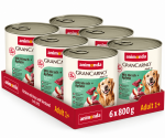 GRANCARNO konservai adult su jautiena, elniena ir obuoliais 800g*6vnt